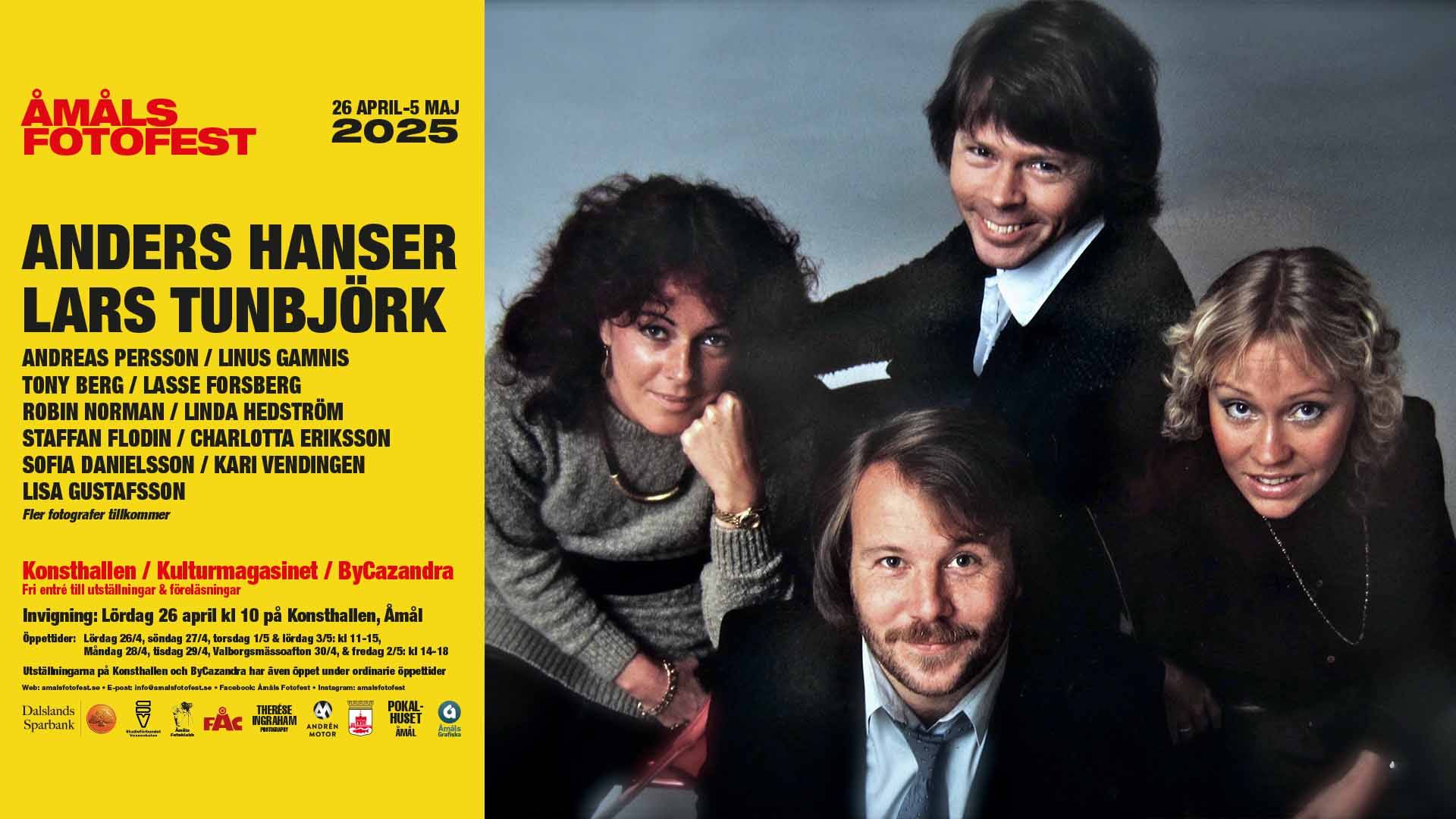 Anders Hansers ABBA bilder visas på Åmåls fotofest 26 april - 5 maj 2025
